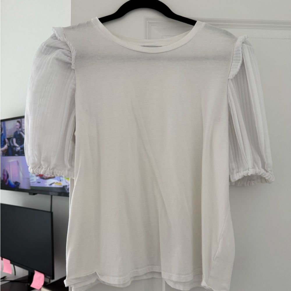 Express White Puff Sleeve Top